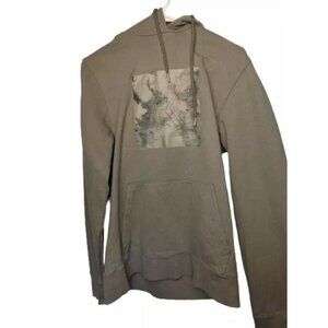 Express Sage Water Color Logo Graphic Hoodie - Size S - Made in Mexico - Used